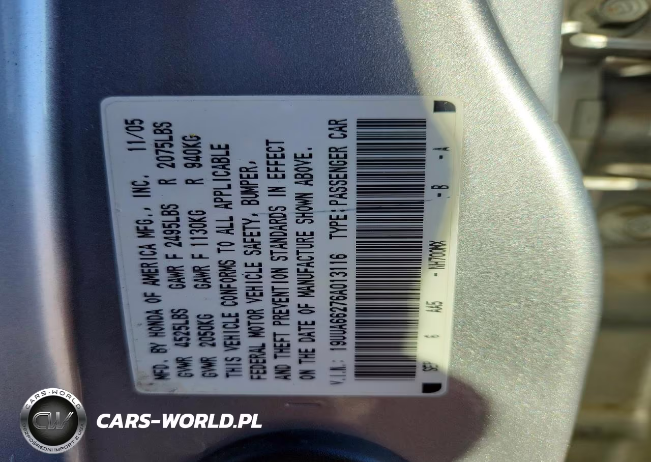2006 Acura 3.2Tl VIN:19UUA66276A013116 - 12
