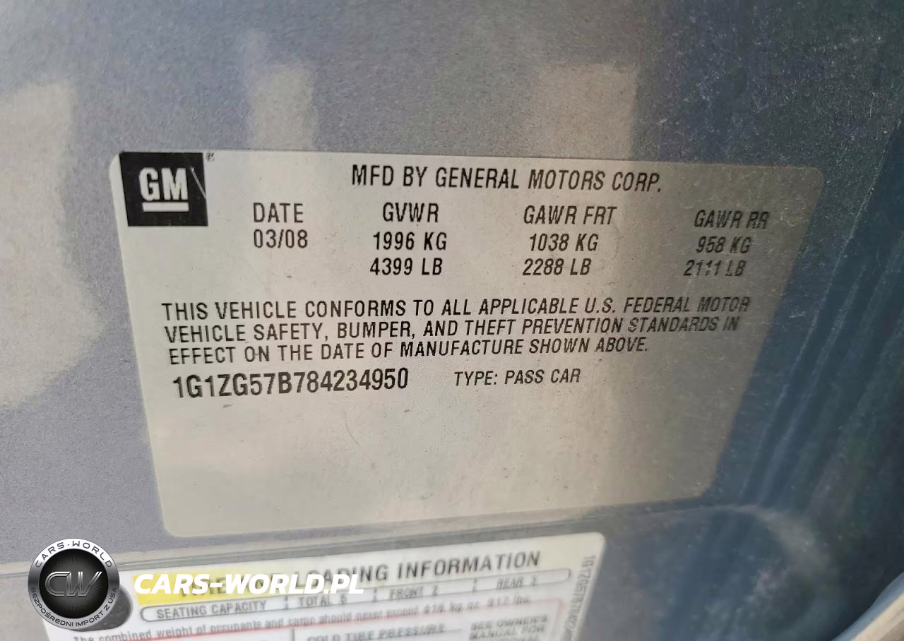2008 Chevrolet Malibu Ls VIN:1G1ZG57B784234950 - 12