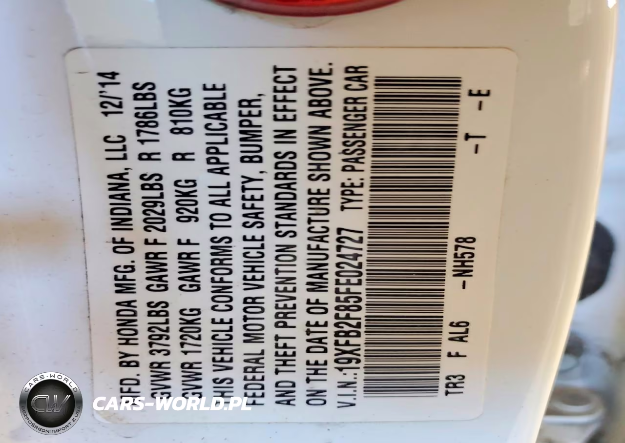 2015 Honda Civic Ex VIN:19XFB2F85FE024727 - 12