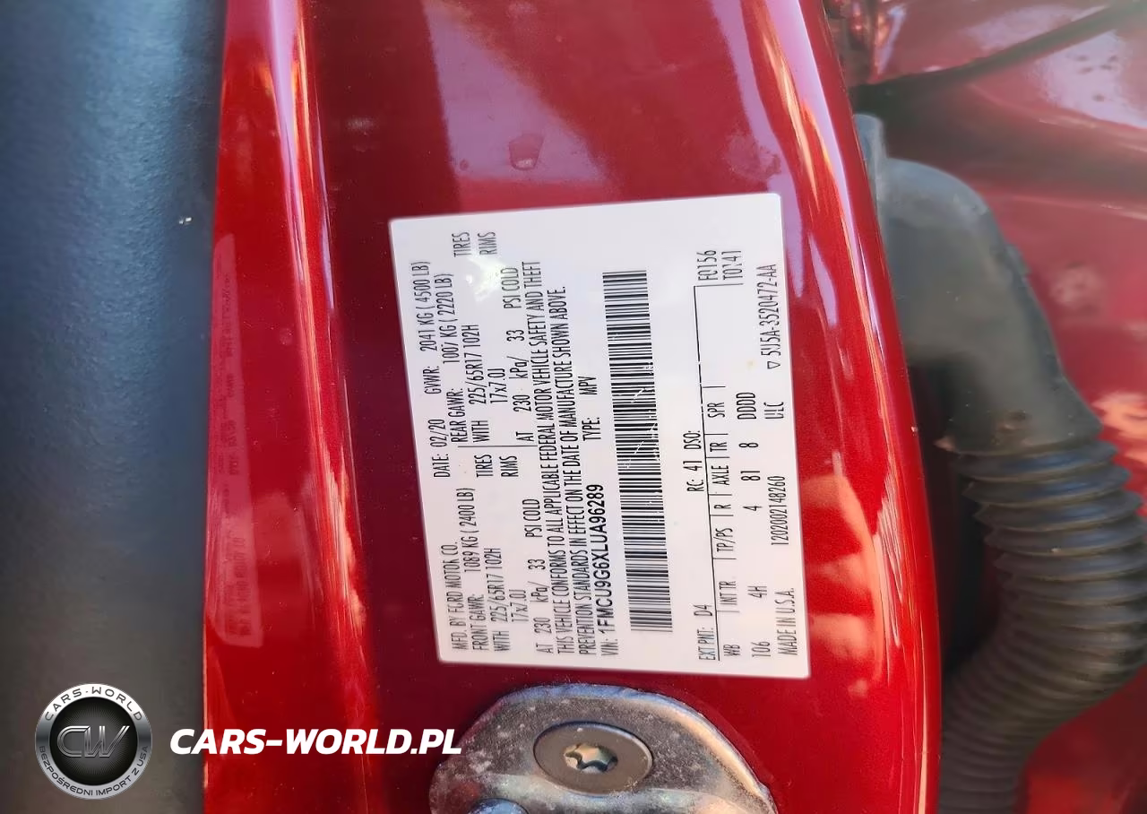 2020 Ford Escape Se VIN:1FMCU9G6XLUA96289 - 12