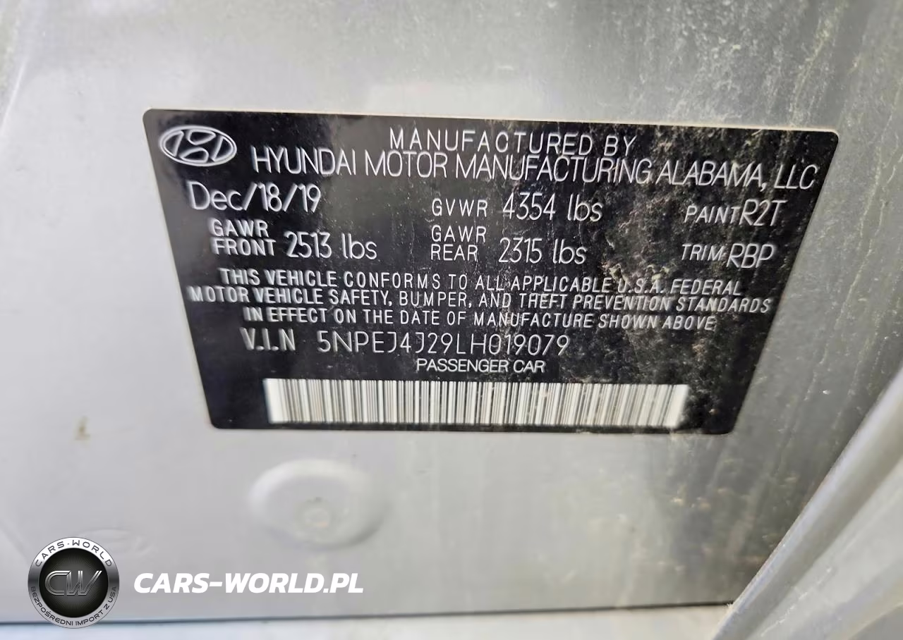 2020 Hyundai Sonata Sel Plus VIN:5NPEJ4J29LH019079 - 12