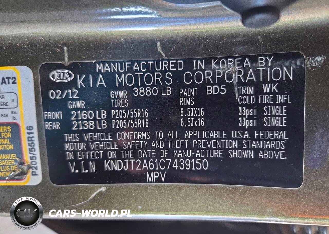 2012 Kia Soul + VIN:KNDJT2A61C7439150 - 12