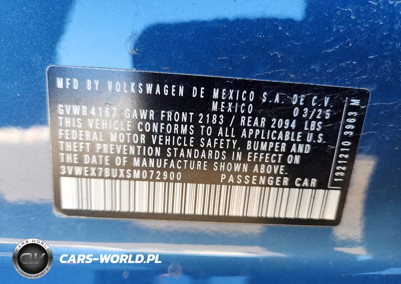 2025 Volkswagen Jetta Se VIN:3VWEX7BUXSM072900 - 12