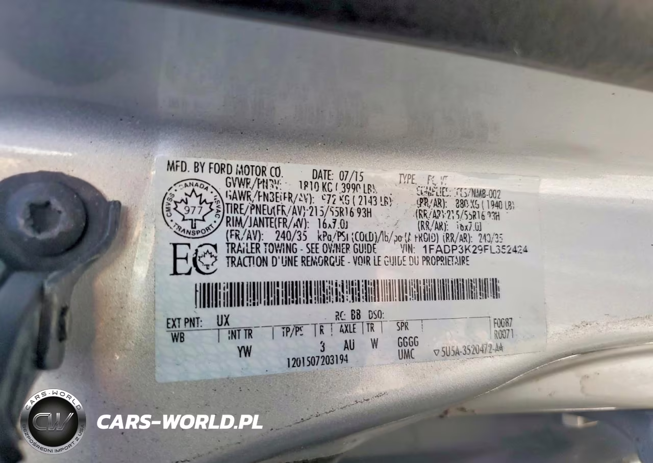 2015 Ford Focus Se VIN:1FADP3K29FL352424 - 13