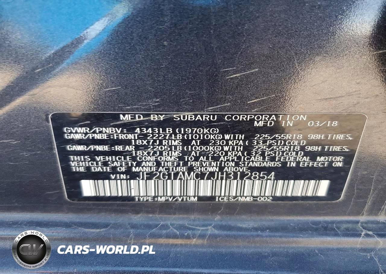 2018 Subaru Crosstrek Limited VIN:JF2GTAMC7JH312854 - 12