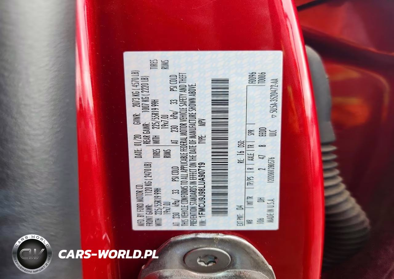 2020 Ford Escape Titanium VIN:1FMCU9J98LUA90719 - 13