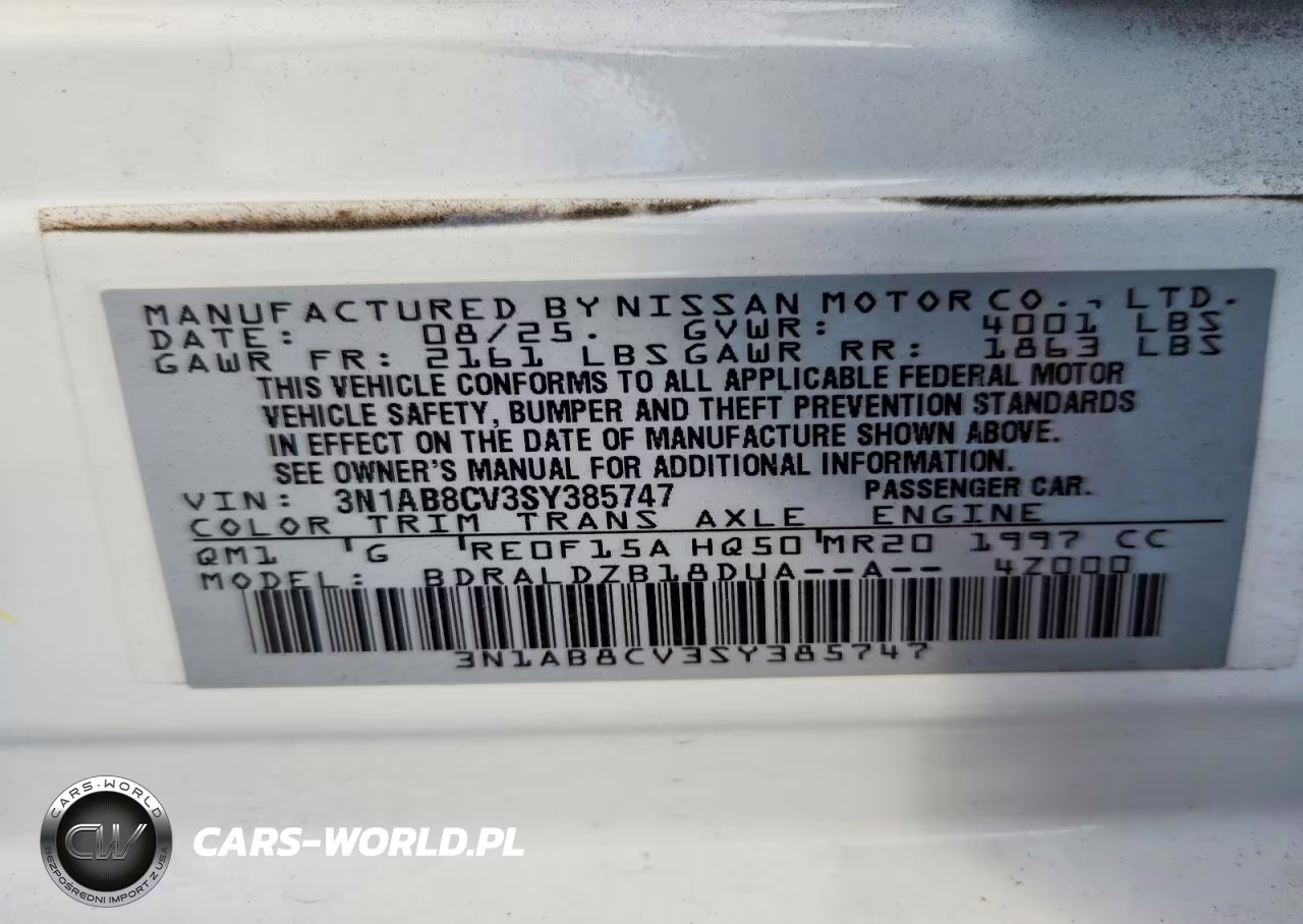 2025 Nissan Sentra Sv VIN:3N1AB8CV3SY385747 - 12