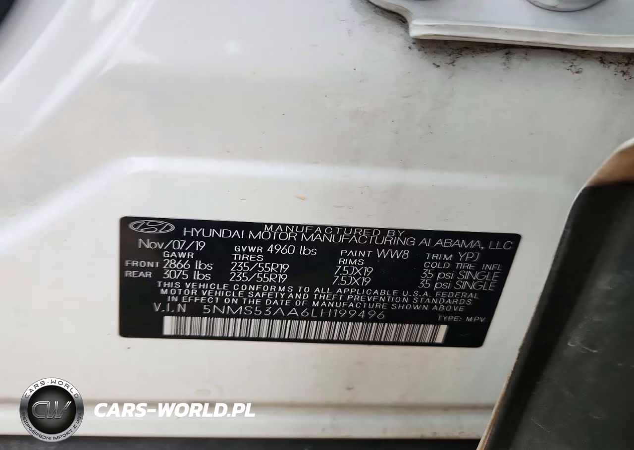 2020 Hyundai Santa Fe Limited 2.0T VIN:5NMS53AA6LH199496 - 12