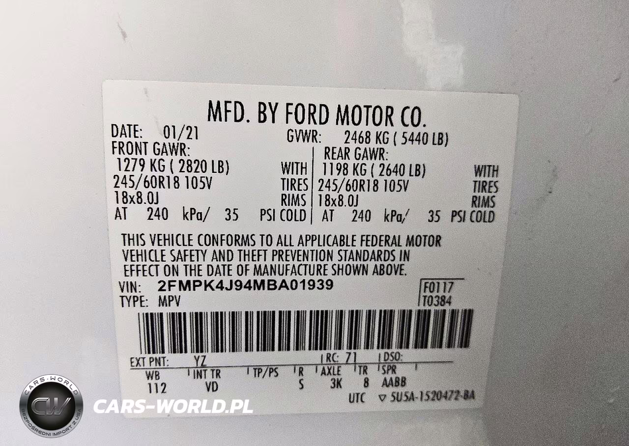 2021 Ford Edge Sel VIN:2FMPK4J94MBA01939 - 14
