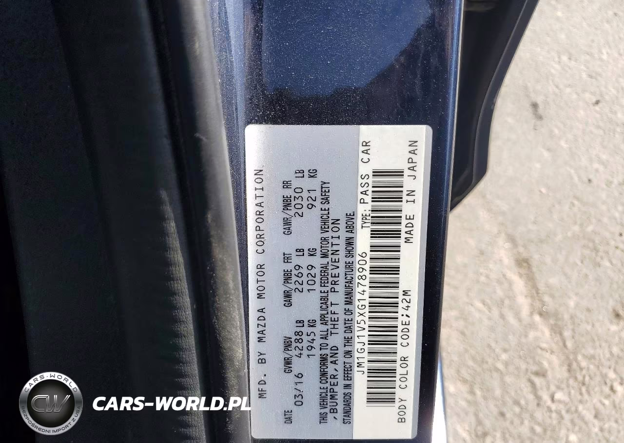 2016 Mazda 6 Touring VIN:JM1GJ1V5XG1478906 - 12