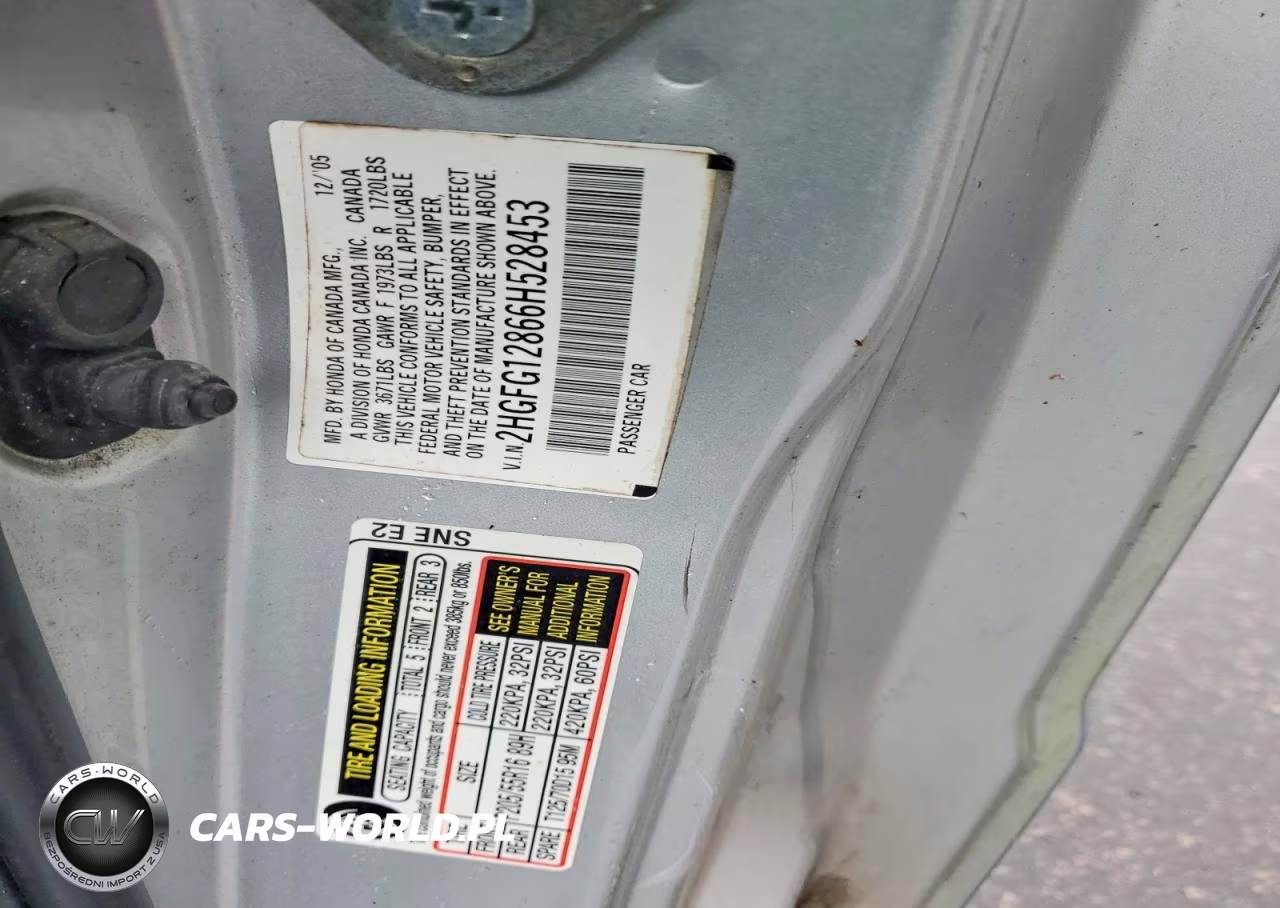 2006 Honda Civic Ex VIN:2HGFG12866H528453 - 12