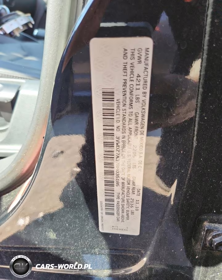 2011 Volkswagen Jetta Se VIN:3VWDZ7AJ7BM035185 - 12