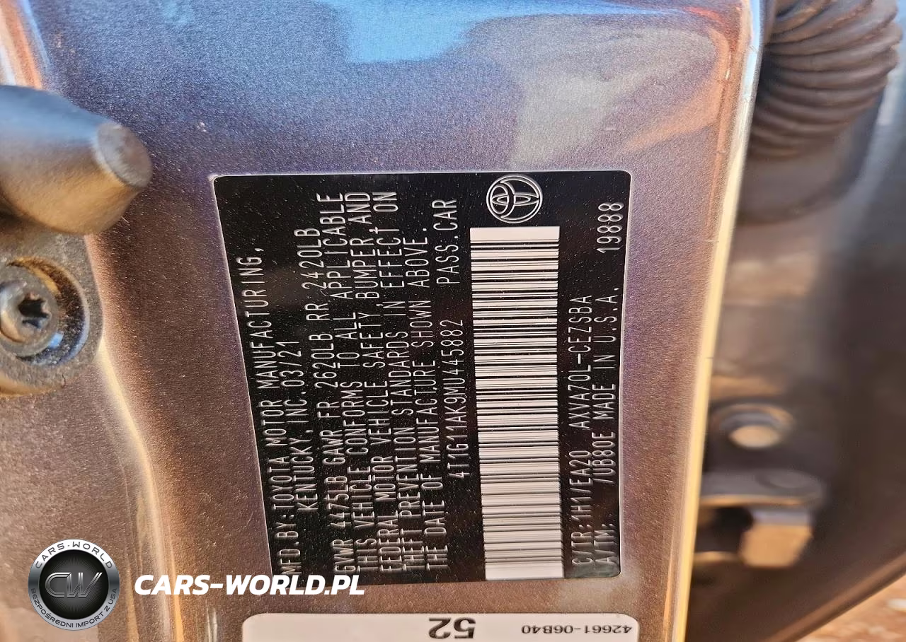2021 Toyota Camry Se VIN:4T1G11AK9MU445882 - 12