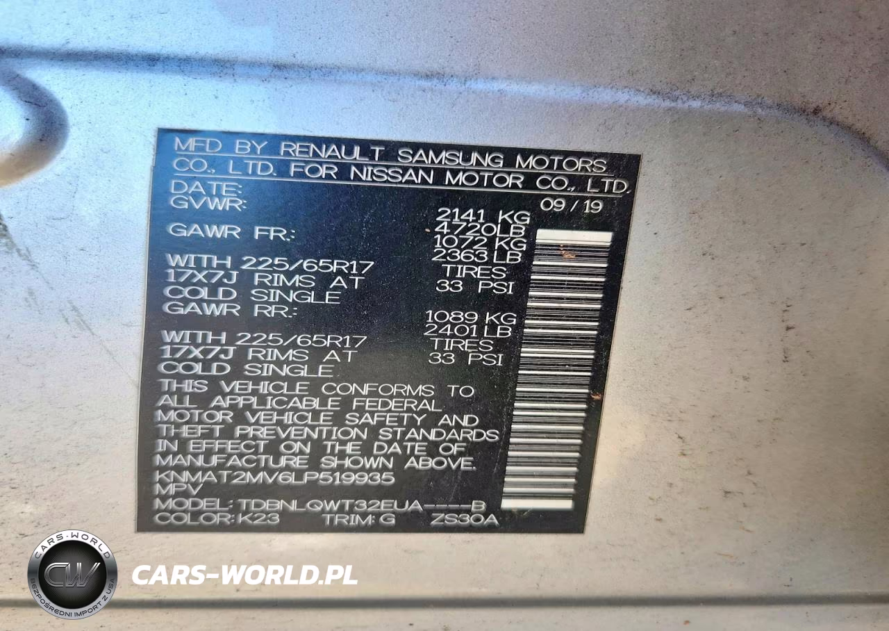 2020 Nissan Rogue Sv VIN:KNMAT2MV6LP519935 - 13