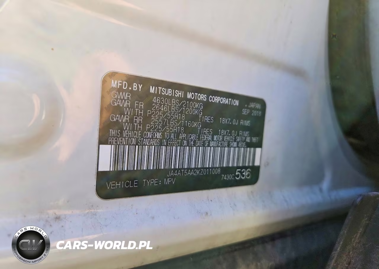 2019 Mitsubishi Eclipse Cross Se VIN:JA4AT5AA2KZ011008 - 13