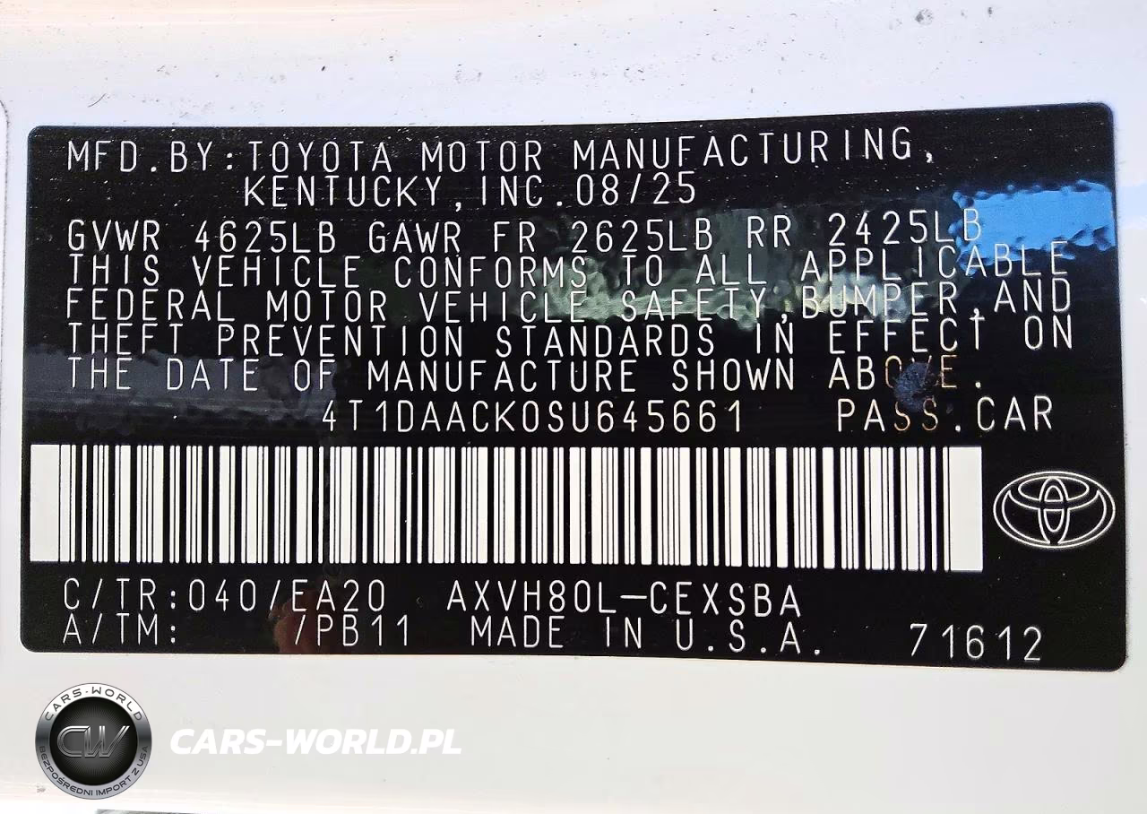 2025 Toyota Camry Se VIN:4T1DAACK0SU645661 - 12