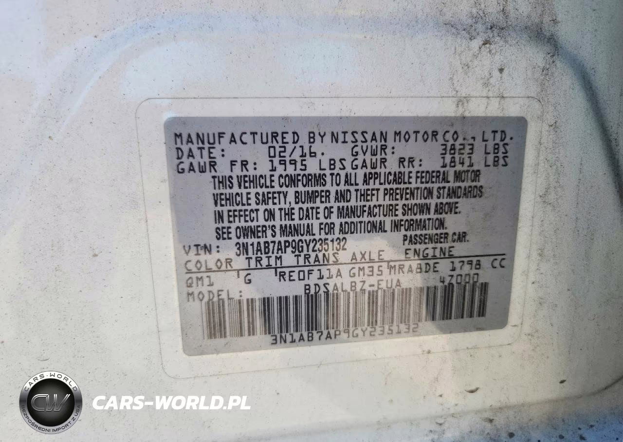 2016 Nissan Sentra S VIN:3N1AB7AP9GY235132 - 12