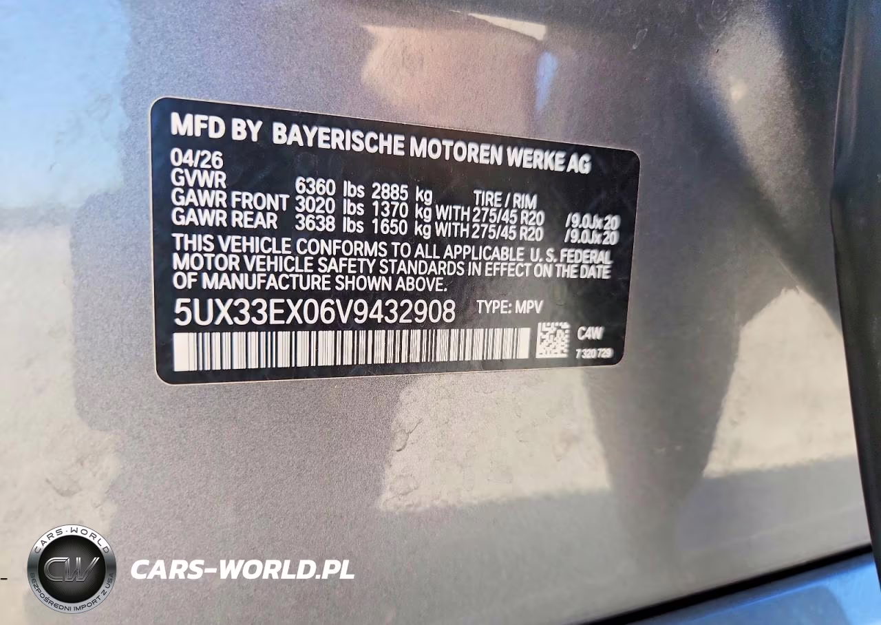 2027 BMW X6 xDrive40I VIN:5UX33EX06V9432908 - 13