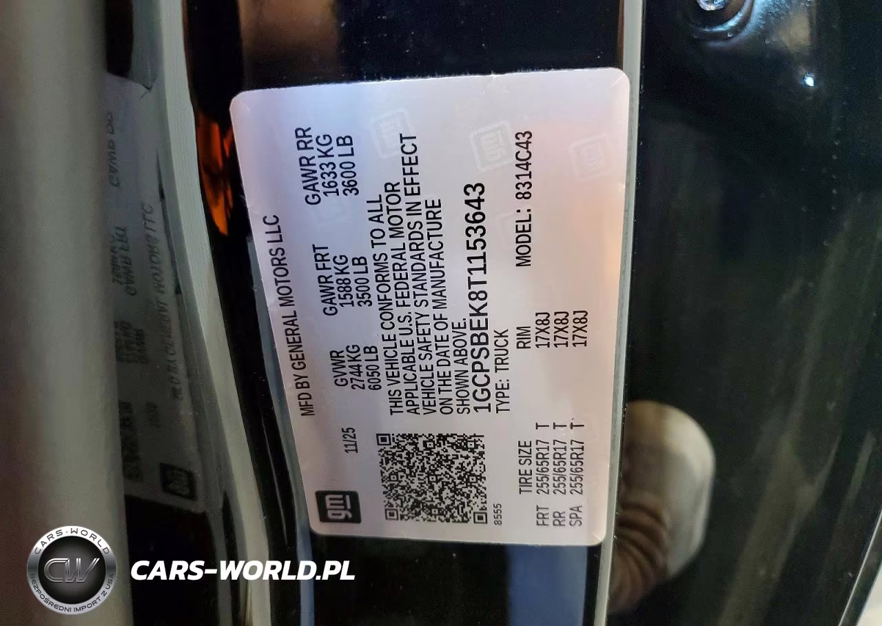 2026 Chevrolet Colorado VIN:1GCPSBEK8T1153643 - 12