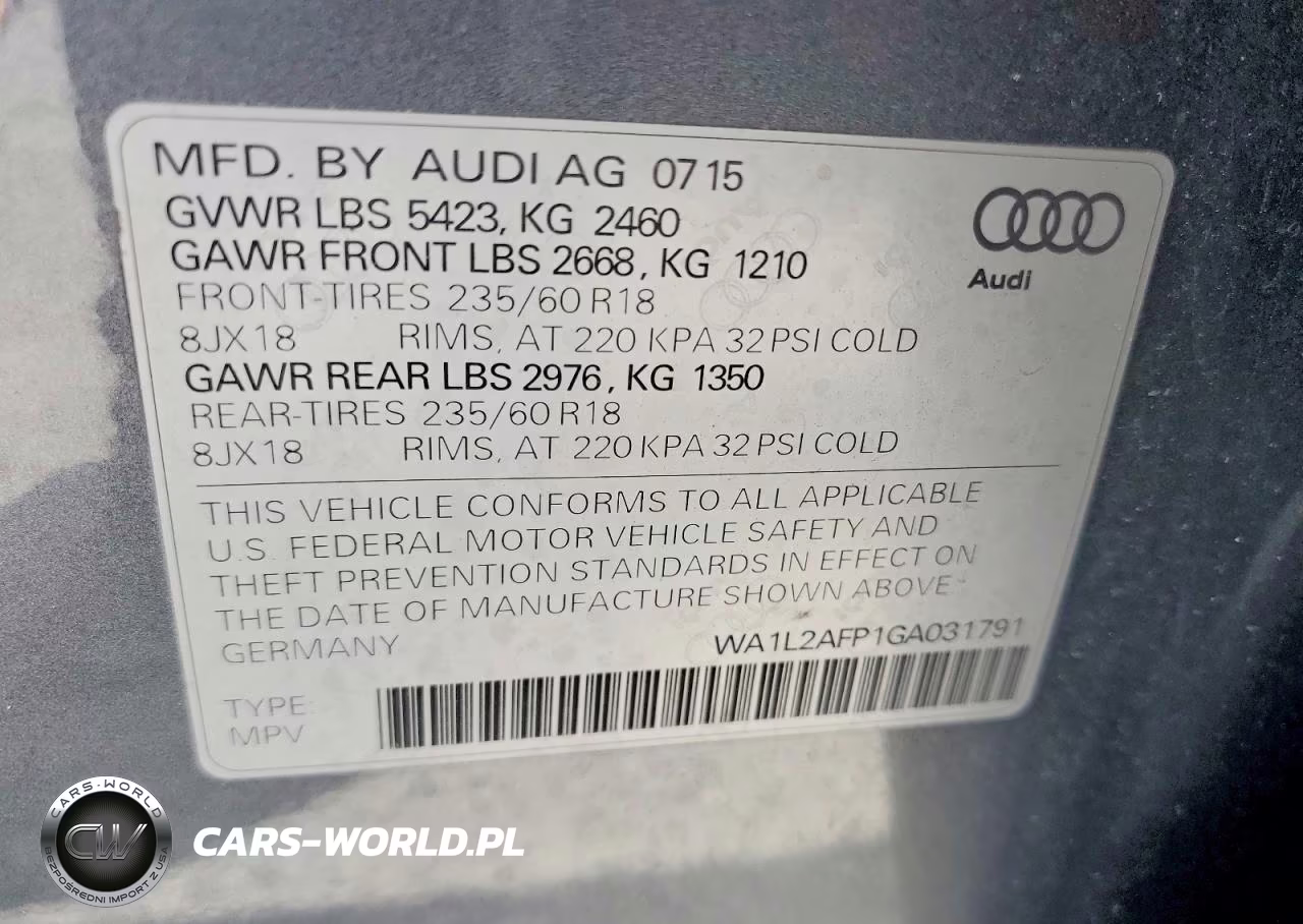 2016 Audi Q5 Premium Plus VIN:WA1L2AFP1GA031791 - 14