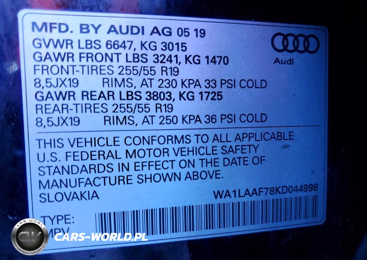 2019 Audi Q7 Premium Plus VIN:WA1LAAF78KD044998 - 13