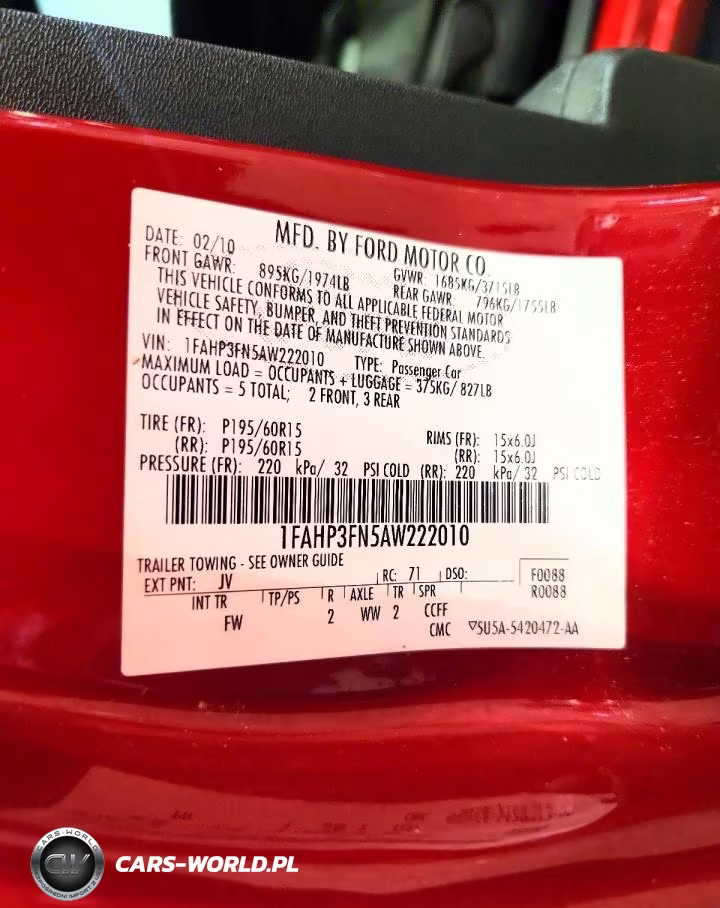 2010 Ford Focus Se VIN:1FAHP3FN5AW222010 - 12