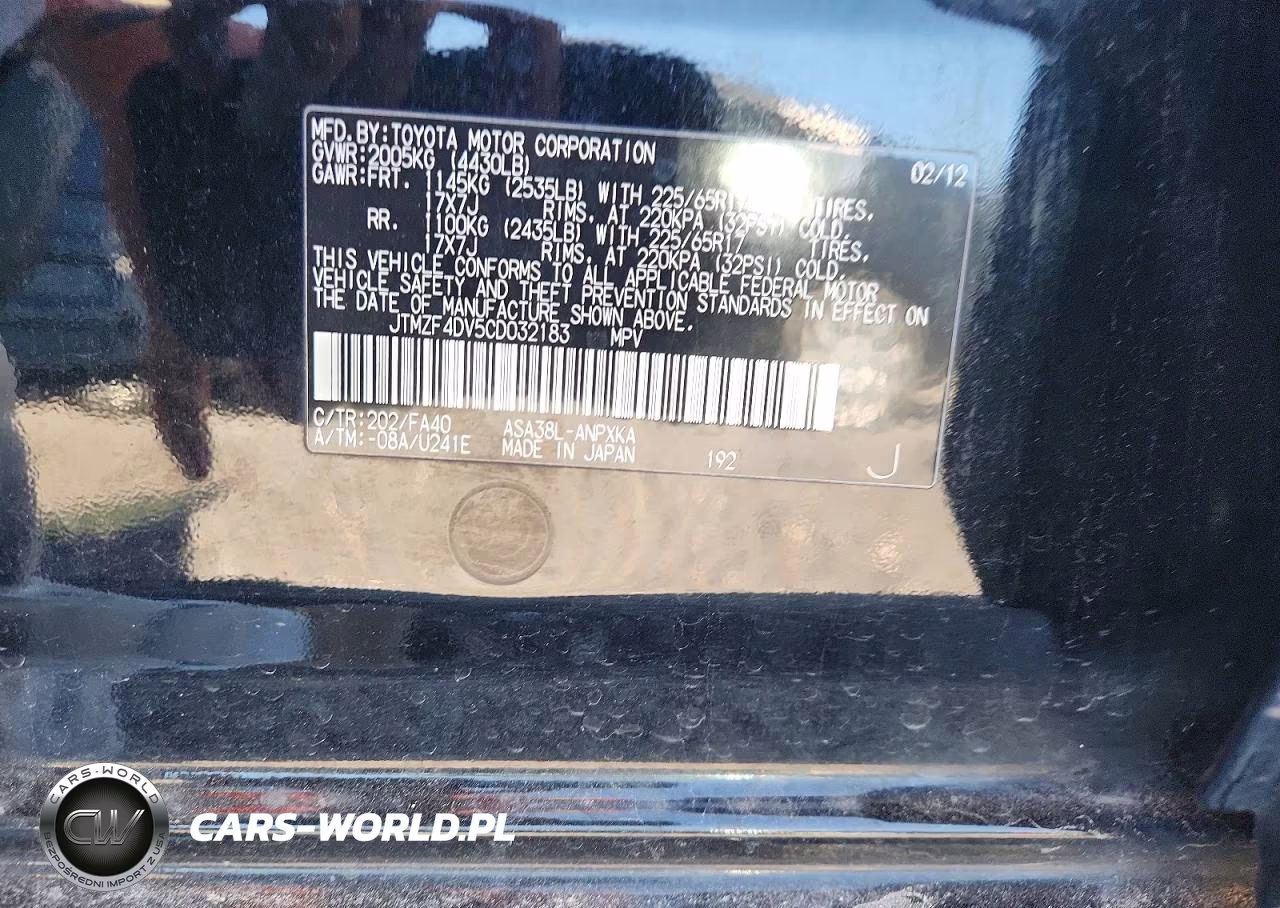 2012 Toyota Rav4 Base VIN:JTMZF4DV5CD032183 - 12