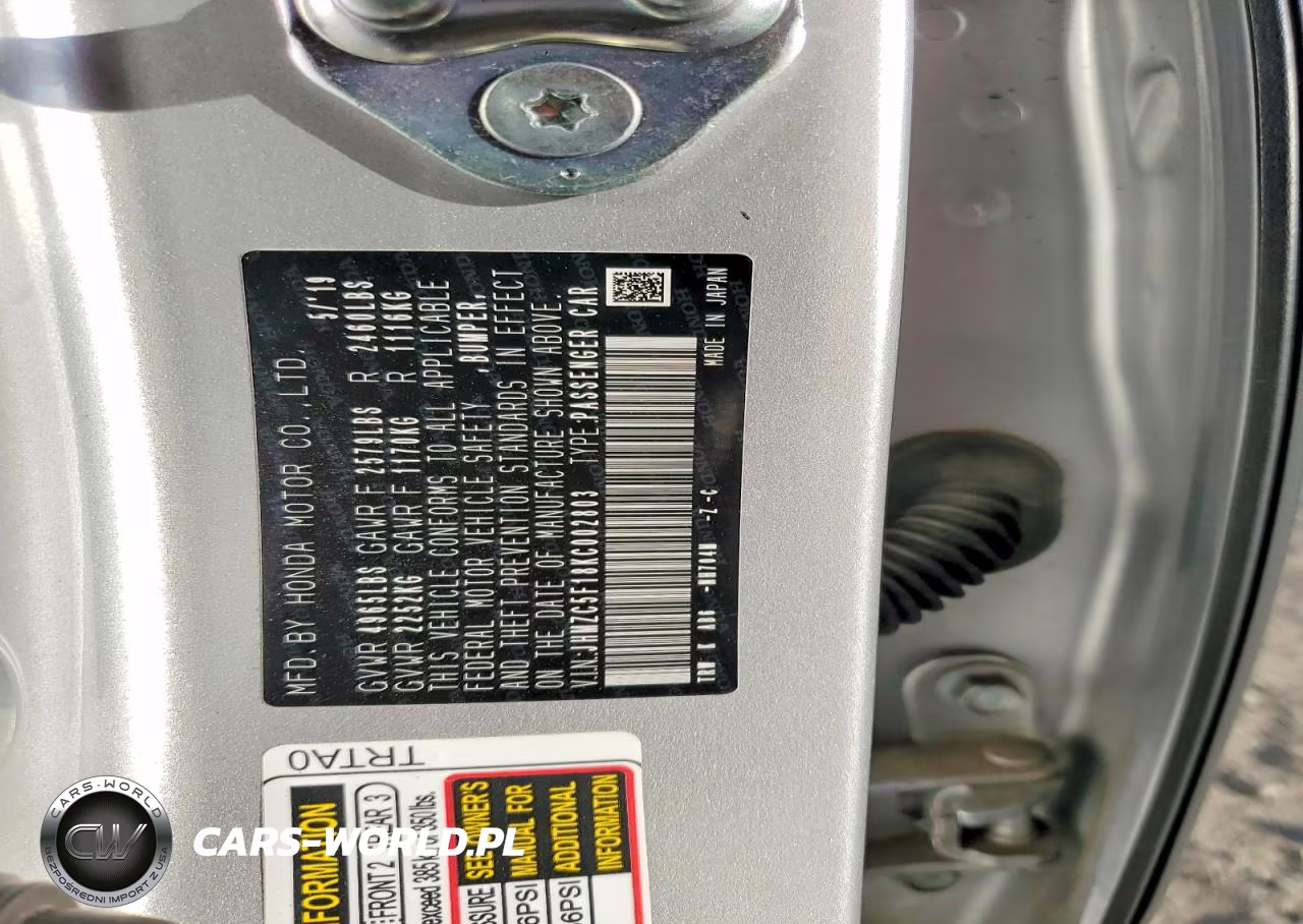 2019 Honda Clarity VIN:JHMZC5F18KC002803 - 13