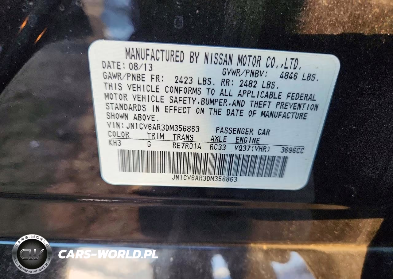 2013 Infiniti G37 Sedan X VIN:JN1CV6AR3DM356863 - 13