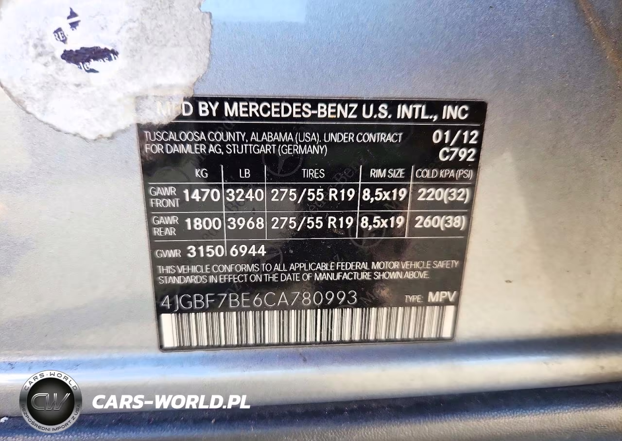 2012 Mercedes-Benz Gl 450 4Matic VIN:4JGBF7BE6CA780993 - 13