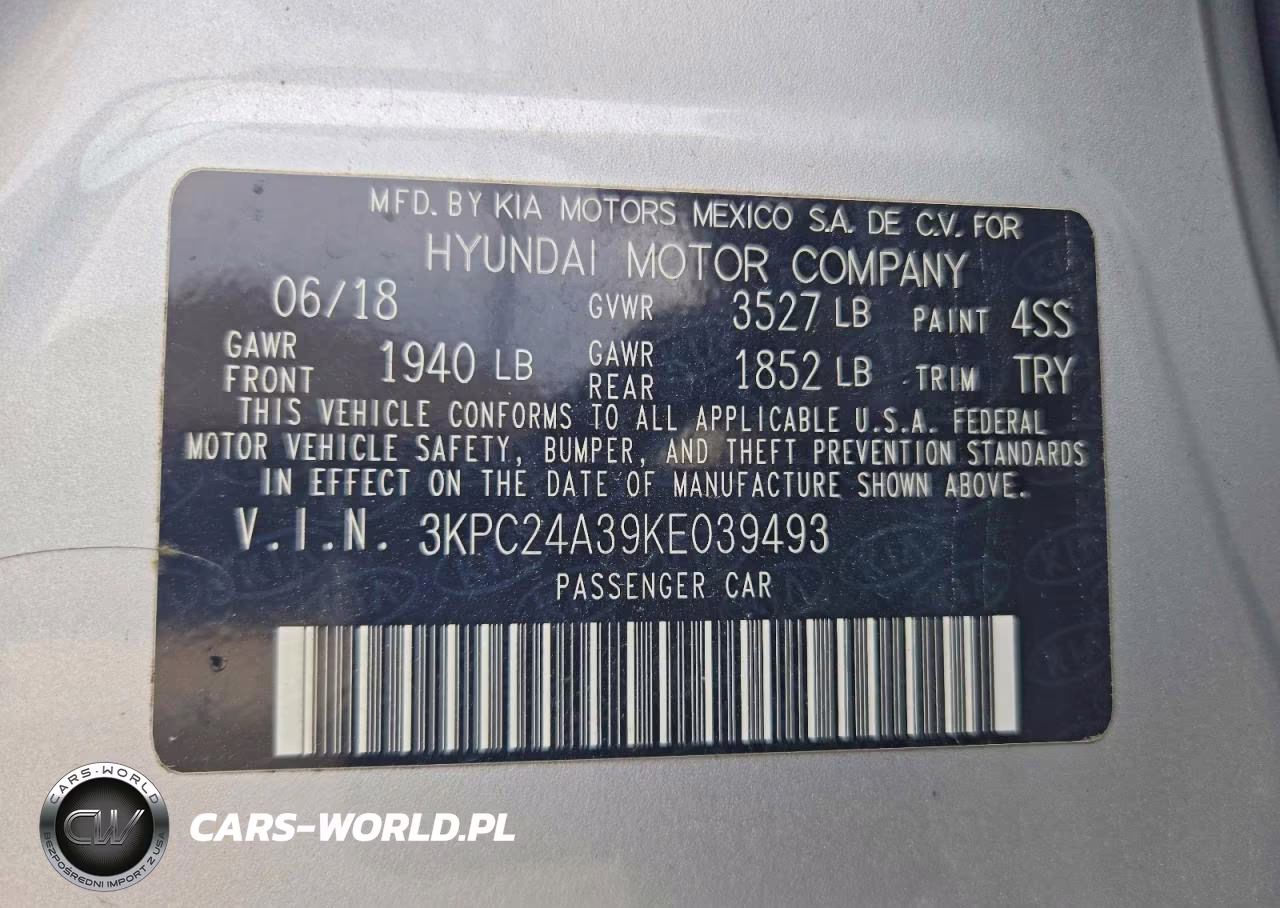 2019 Hyundai Accent Se VIN:3KPC24A39KE039493 - 12