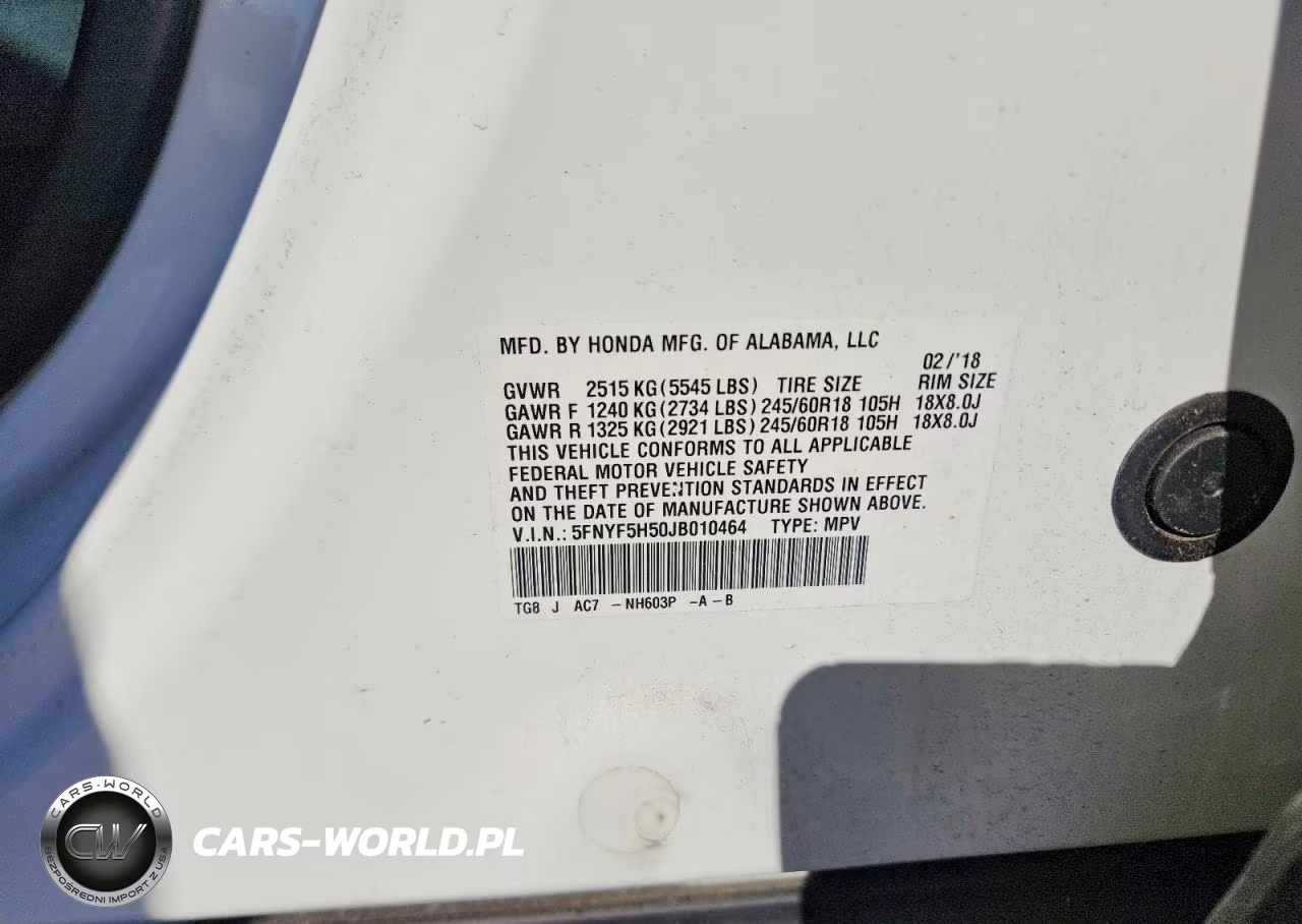 2018 Honda Pilot Exl VIN:5FNYF5H50JB010464 - 13