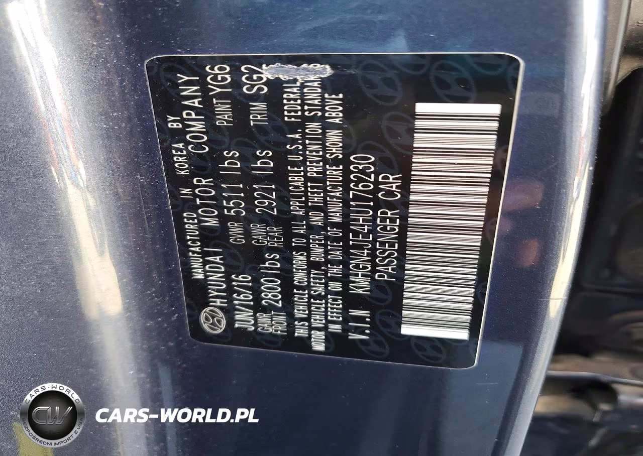 2017 Genesis G80 3.8 VIN:KMHGN4JE4HU176230 - 12