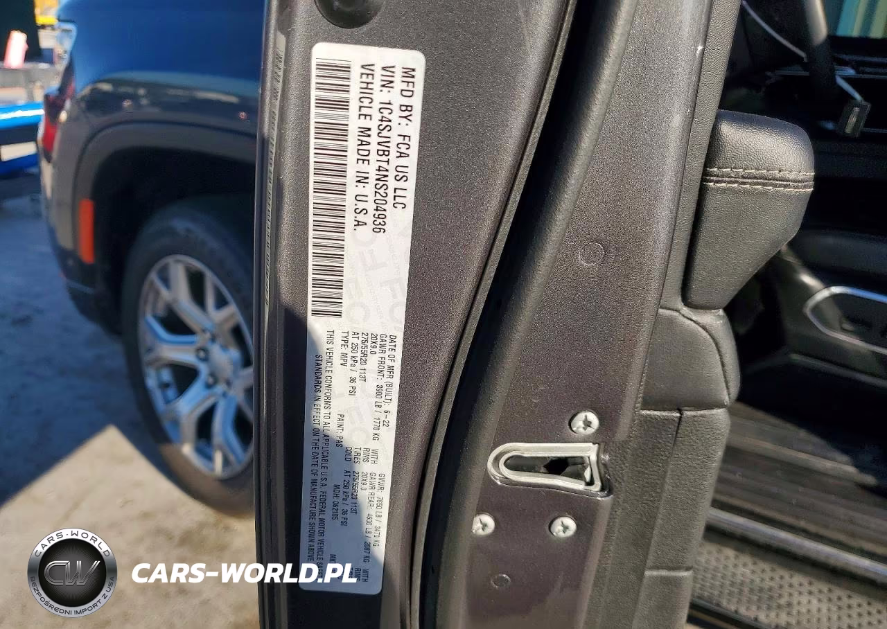 2022 Jeep Wagoneer Series Ii VIN:1C4SJVBT4NS204936 - 14