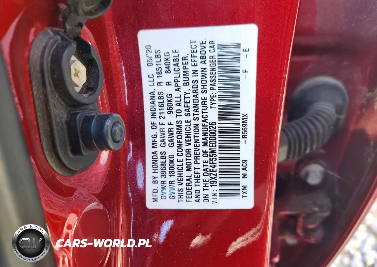 2021 Honda Insight Ex VIN:19XZE4F55ME000026 - 12