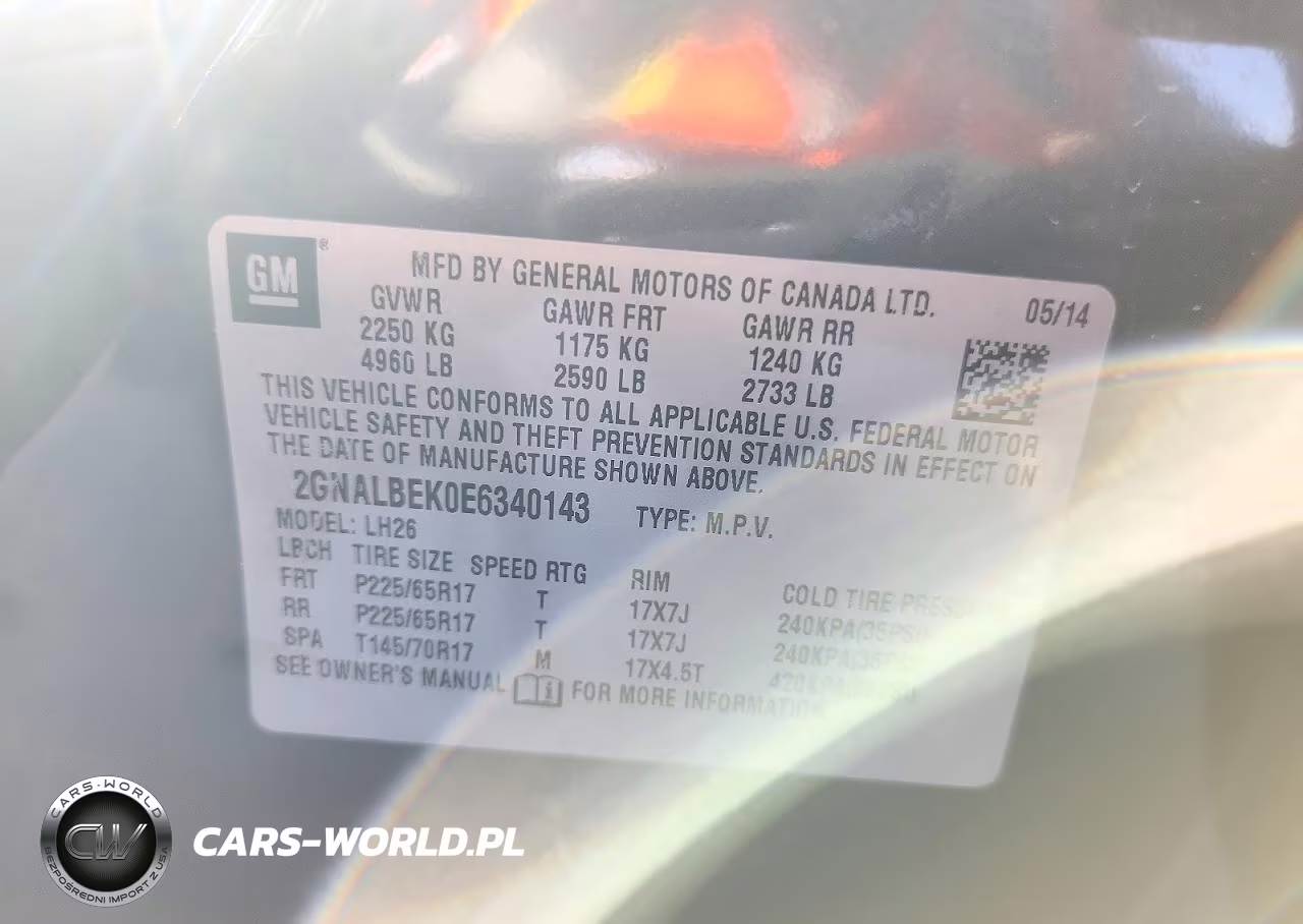 2014 Chevrolet Equinox Lt VIN:2GNALBEK0E6340143 - 14