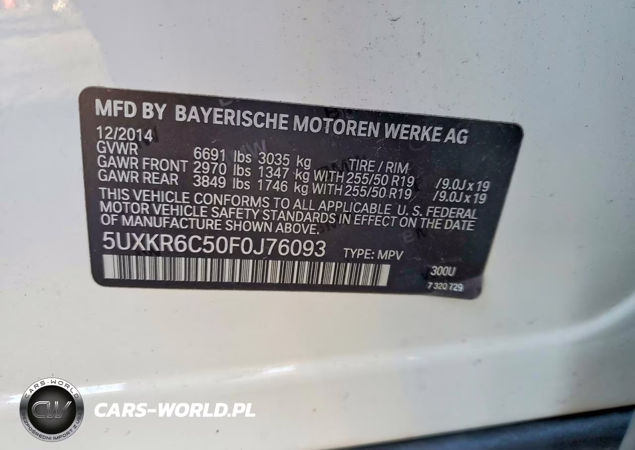 2015 BMW X5 xDrive50I VIN:5UXKR6C50F0J76093 - 13