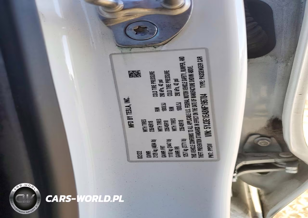 2022 Tesla Model 3 VIN:5YJ3E1EA8NF196784 - 12