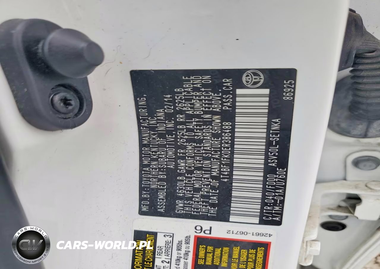 2014 Toyota Camry Le VIN:4T4BF1FK0ER386488 - 12