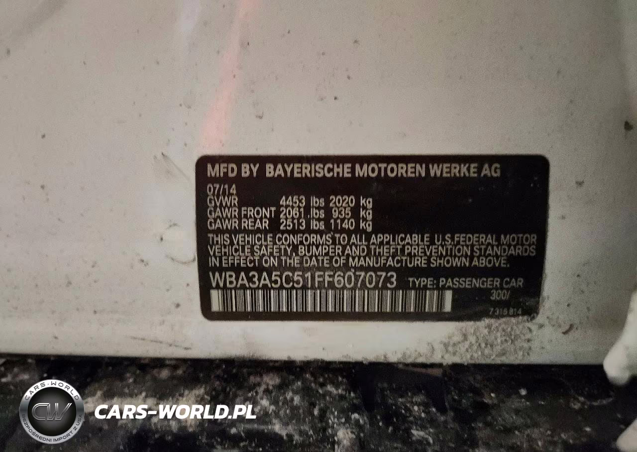 2015 BMW 328 I VIN:WBA3A5C51FF607073 - 13