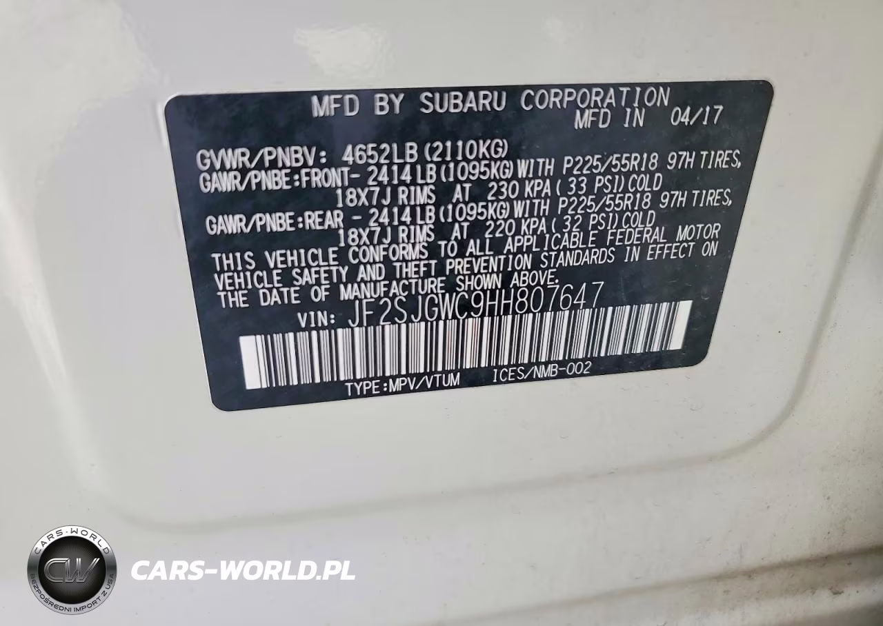 2017 Subaru Forester 2.0Xt Touring VIN:JF2SJGWC9HH807647 - 13