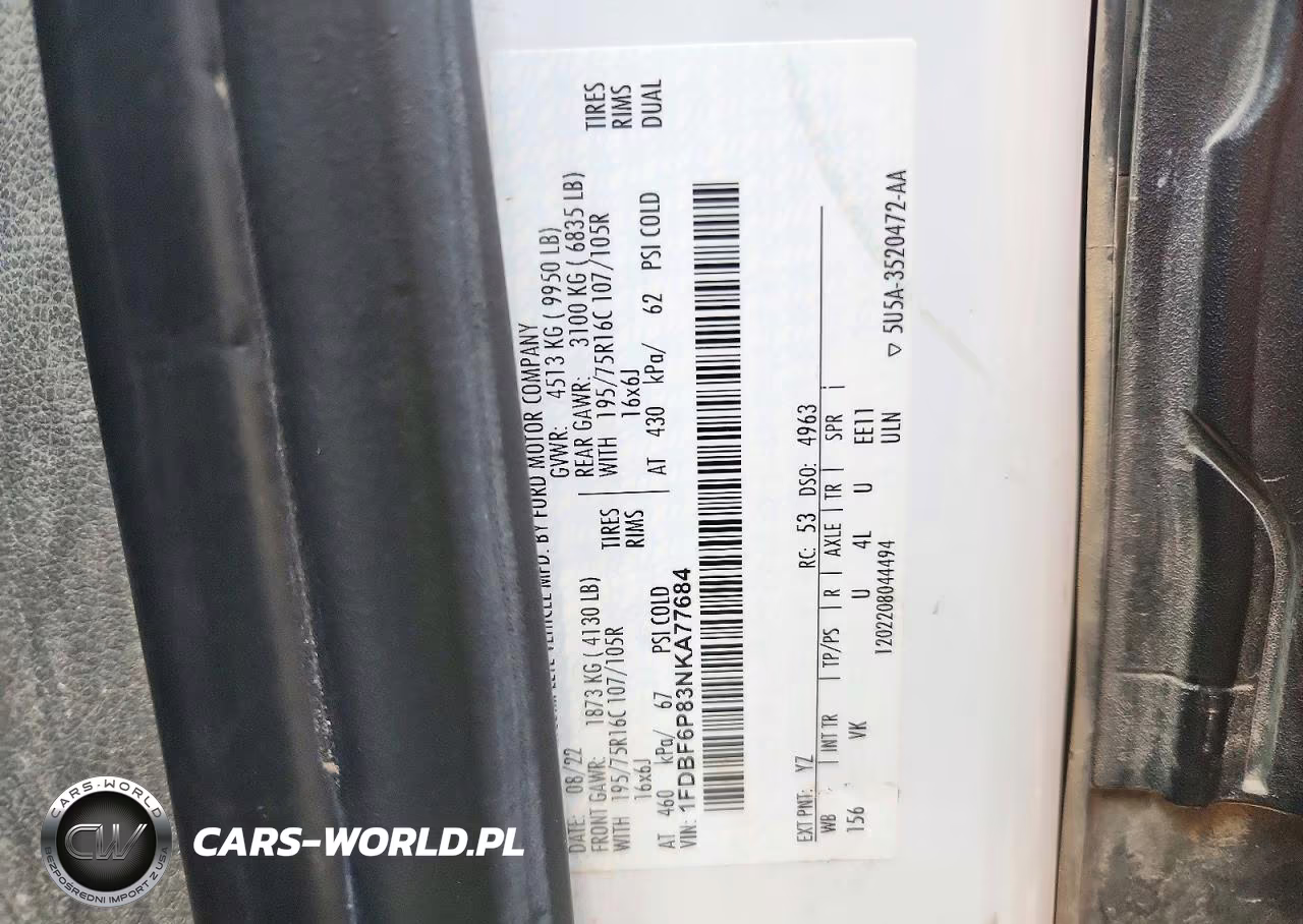 2022 Ford Transit Box Truck VIN:1FDBF6P83NKA77684 - 12