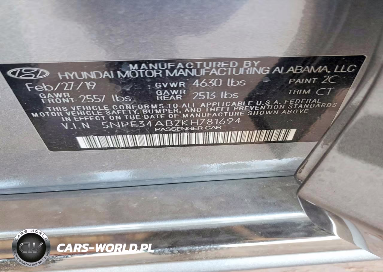 2019 Hyundai Sonata Limited Turbo VIN:5NPE34AB2KH781694 - 12