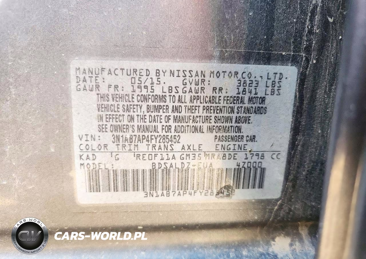2015 Nissan Sentra Sv VIN:3N1AB7AP4FY285452 - 12