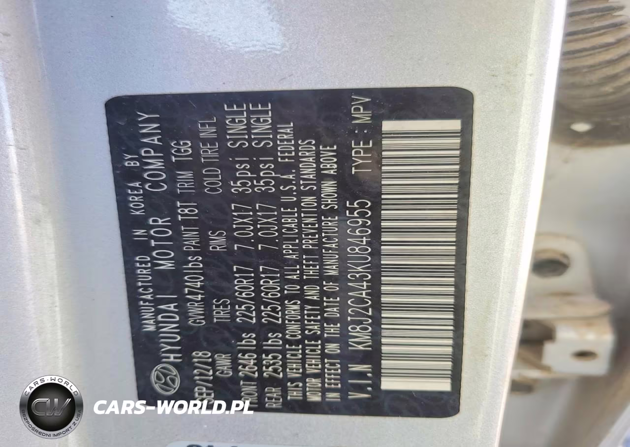 2019 Hyundai Tucson Se VIN:KM8J2CA43KU846955 - 13