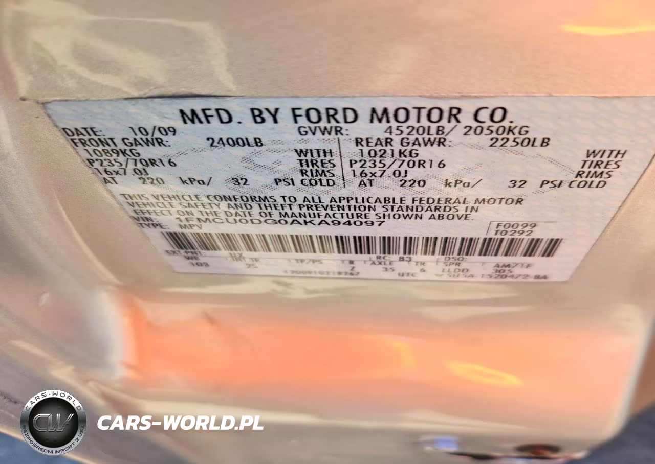 2010 Ford Escape Xlt VIN:1FMCU0DG0AKA94097 - 12