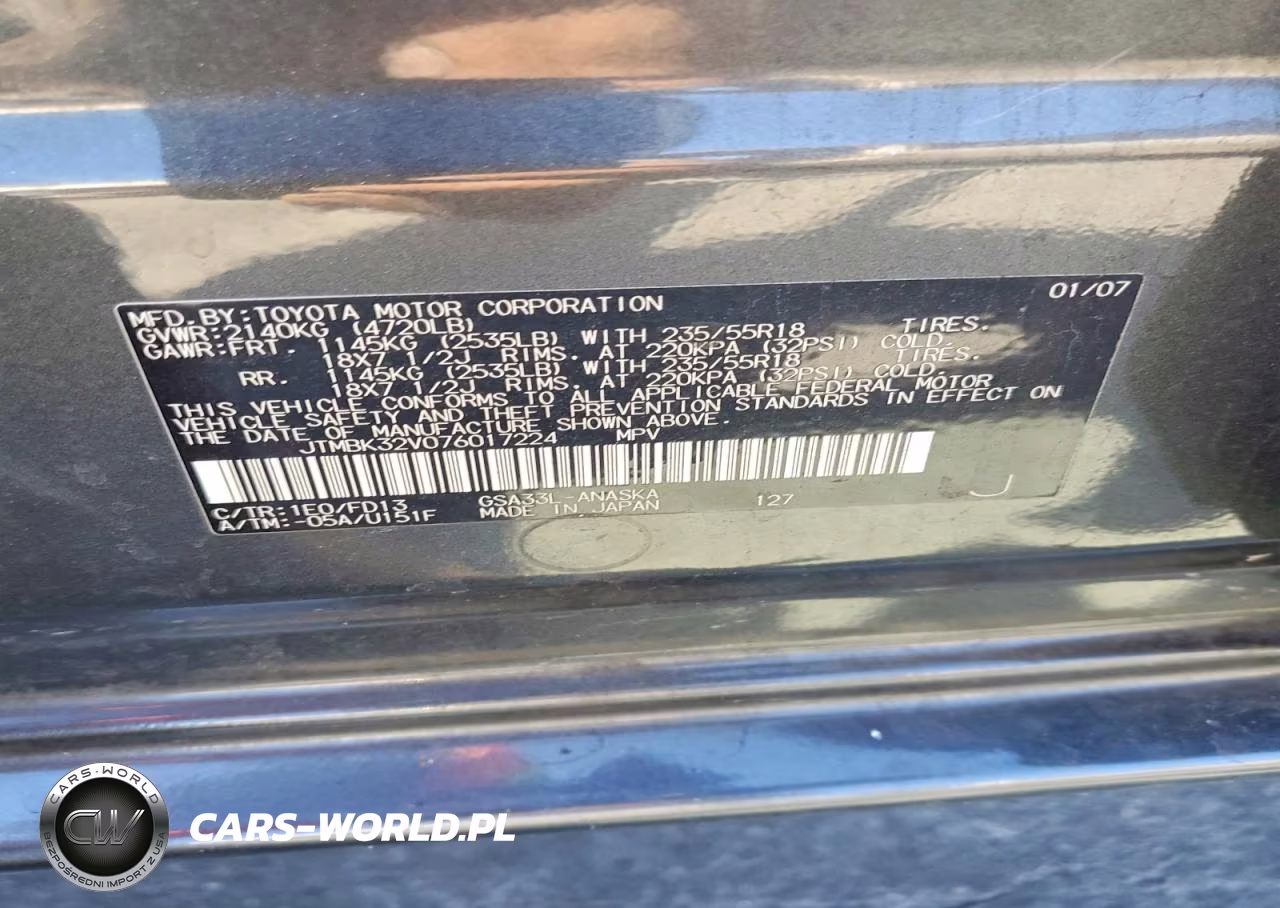 2007 Toyota Rav4 Sport VIN:JTMBK32V076017224 - 13