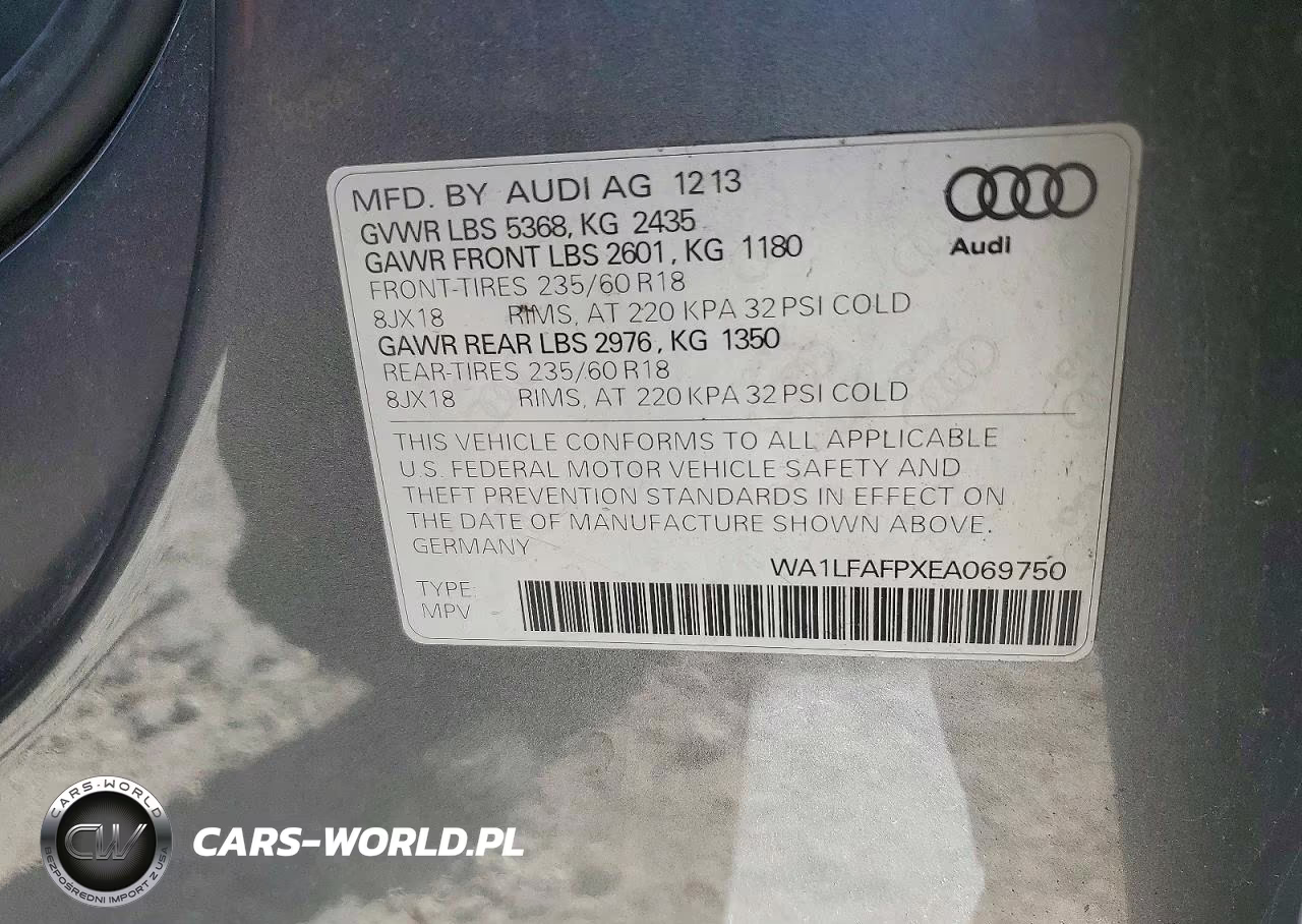 2014 Audi Q5 Premium Plus VIN:WA1LFAFPXEA069750 - 13