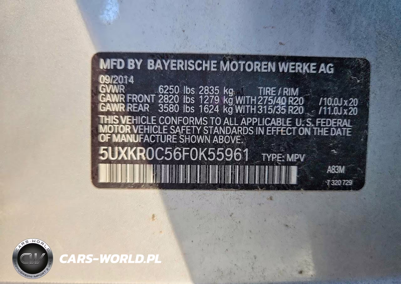 2015 BMW X5 xDrive35I VIN:5UXKR0C56F0K55961 - 14