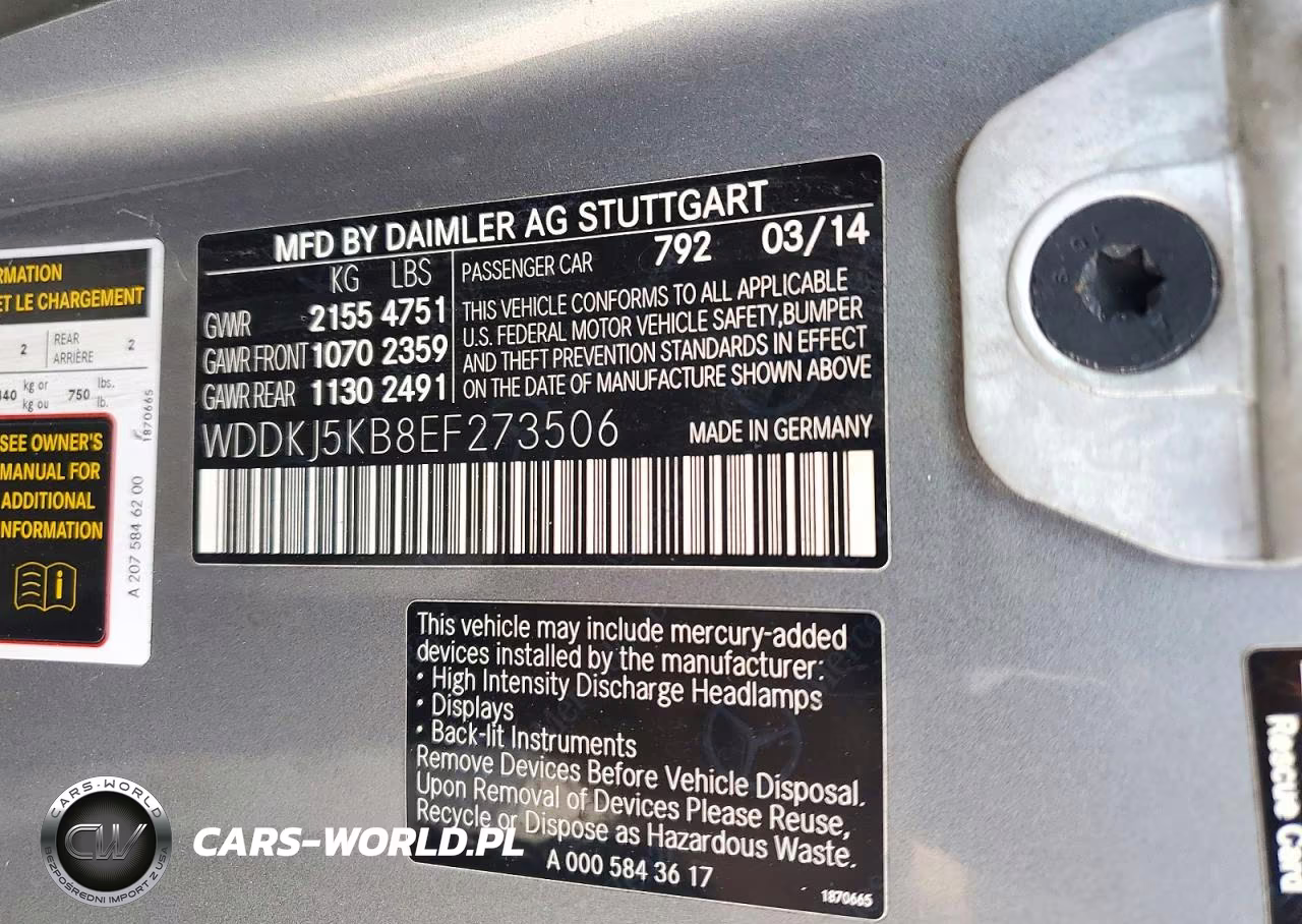 2014 Mercedes-Benz E 350 VIN:WDDKJ5KB8EF273506 - 12